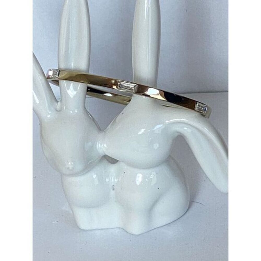 Anne‎ Klein Gold Tone Crystal Bangle Bracelet  Elegant Fashion Style fun